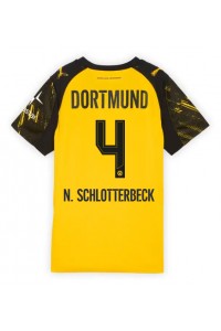 Borussia Dortmund Nico Schlotterbeck #4 Jalkapallovaatteet Naisten Kotipaita 2025-26 Lyhythihainen